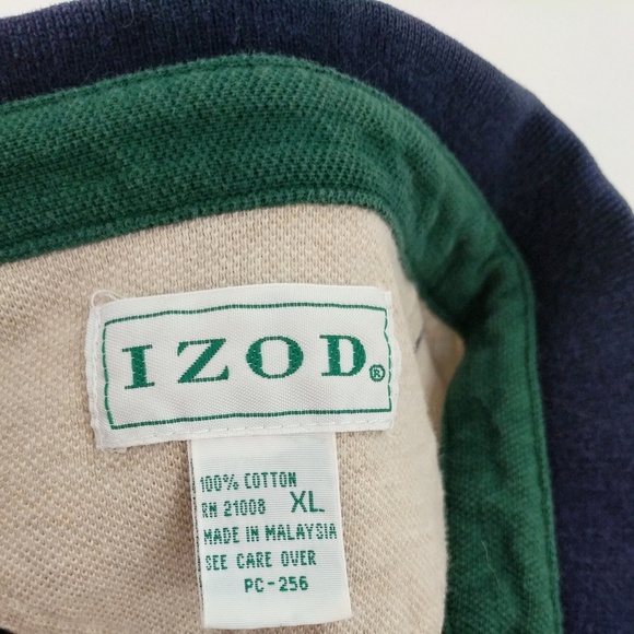 Vintage Izod | Green Blue Dad Polo Size large - Picture 4 of 8
